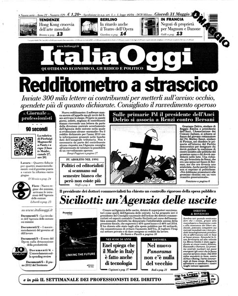 Italia oggi : quotidiano di economia finanza e politica